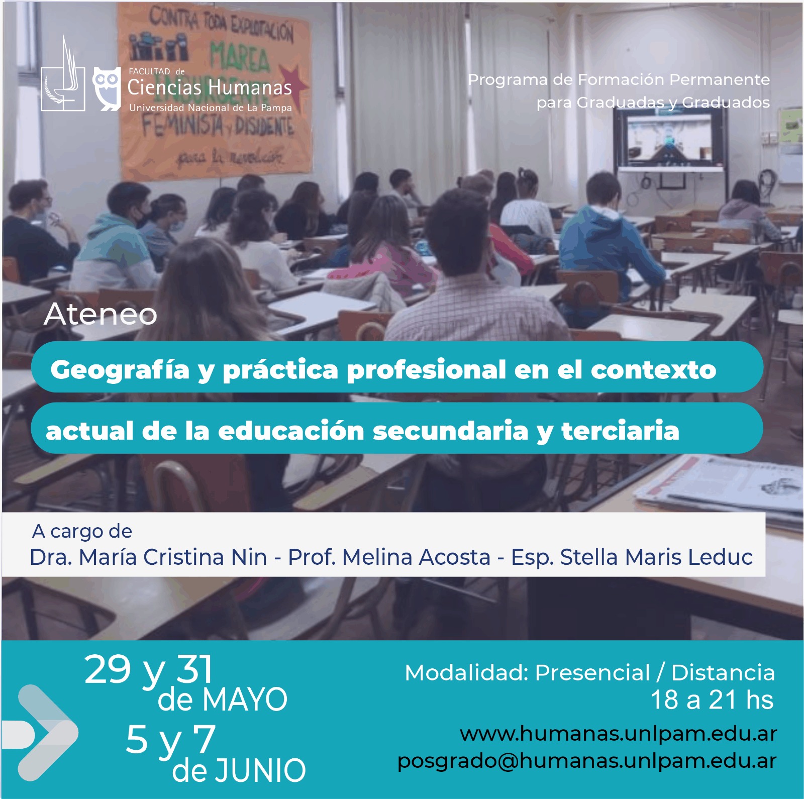 Ateneo: Geografía y práctica profesional en el contexto actual de educación secundaria y terciaria